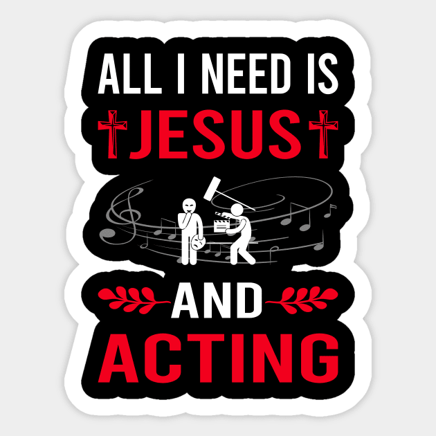 I Need Jesus And Acting Actor Actress Sticker by Good Day